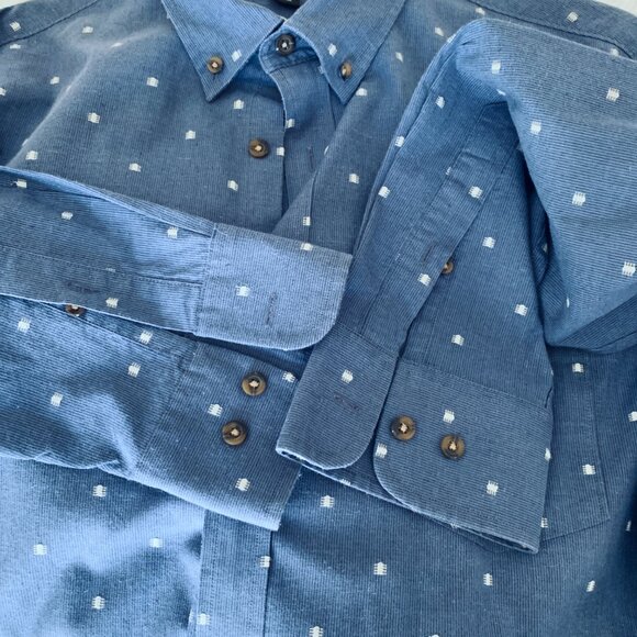 NORDSTROM 2 Mens Button Down Long Sleeve Shirt Sz XL Trim Fit - Picture 8 of 10